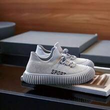 Casual Breathable Sports Shoes For Teenagers, Versatile Student Running Shoes, Slip-On, Unisex - Grey - View 7