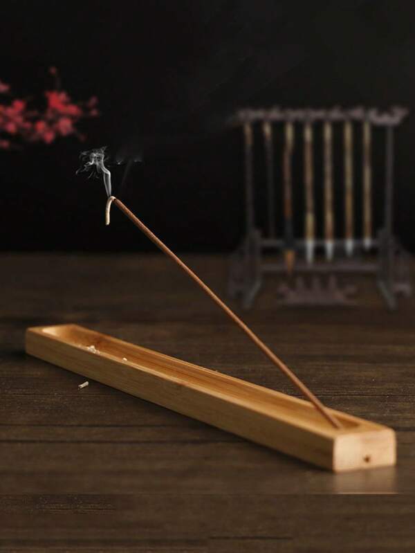 Simple And Creative Bamboo Solid Wood Incense Holder, Aromatherapy Burner, Home Incense Board, Including 40 Bamboo Sticks Of Incense, There Are 3 Kinds Of Fragrances To Choose From, Gifts Birthday Graduation