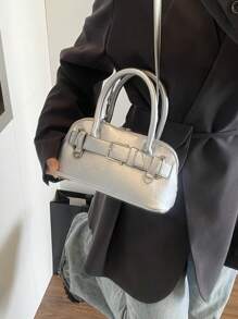 时尚奢华情人节约会单肩/斜挎手提包 - 銀色 - 查看 3