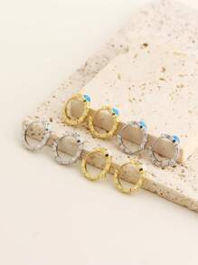 1 对（2 件）奢华 S925 纯银澳大利亚珍珠经典环形耳环，百搭高端女士耳环，日常/通勤装配饰，生日礼物