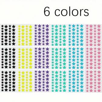 504pcs Colorful Star Stickers For Face, Suitable For Daily Decoration, Events & Parties