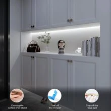 1pc, 1m/2m/3 Meters/5m/10m Portable Touch Control, Button Control, Cool White/Warm White LED Strip Light, USB Powered, LED Light Bar For TV Backlight, Home Room, Living Room Decoration - White - View 6