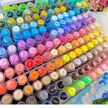 1 Set Multi-Colour Acrylic Paint Soft Tip Pen Stroke Marker Set Multi-Color Waterproof Quick Dry Marker Creative DIY Handbook Painting Graffiti God Poster Handwriting Greeting Card Drawing Pen Art Design Gift Stationery Student Office Hand Drawing Tools Cost-Effective Art Tools