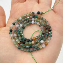 1 Strand Approax 3mm Round Faceted Natural Stone Nice Cutting Gemstone Bead Crystal Agate For DIY Jewelry Making Bracelet Necklace - 3mm Faceted Stone - View 30