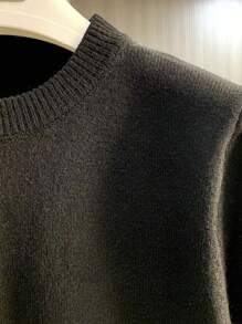 Men's Casual Solid Color Short Sleeve Knit Sweater