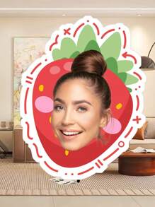 1 Size Customised Pillow - Personalised Fruit Print Photo Pillow, Soft Polypropylene Material, Unique Living Room And Bedroom Cushions, Ideal Gift For Couples, Friends And Partners, Soft Gift For Halloween And Christmas - Available In A Range Of Sizes - C3 - View 2