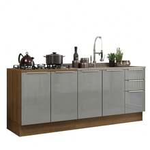 MADESA Baker's Racks - Brown and Grey - View 2