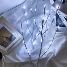 1个20颗LED灯珠的DIY白色桦树枝灯，电池供电，花瓶树枝装饰灯，节日氛围装饰，仙女灯串，柳枝灯，适用于家居卧室壁炉室内外装饰 - 多色 - 查看 7