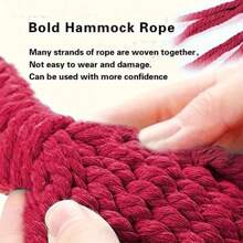 1pc Colorful Fabric Hammock With Anti-Roll Design - Supports 330lbs, Tree-Friendly Straps, Portable Carrying Bag - Perfect For Outdoor, Indoor, And Camping Use