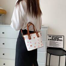 New Fashion Women Handbag Bucket Shape Shoulder Bag Crossbody Bag Texture