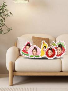 1 Size Customised Pillow - Personalised Fruit Print Photo Pillow, Soft Polypropylene Material, Unique Living Room And Bedroom Cushions, Ideal Gift For Couples, Friends And Partners, Soft Gift For Halloween And Christmas - Available In A Range Of Sizes - C3 - View 3