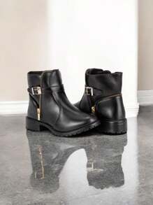 Women Fashion Boots - 黑色 - 查看 8