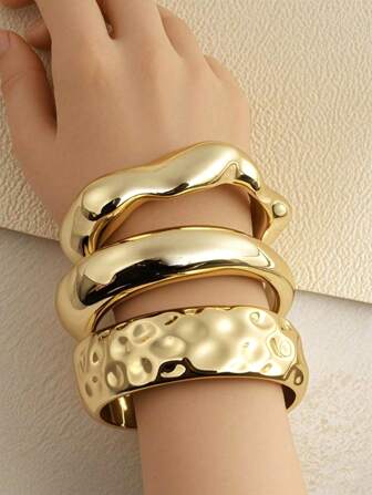 1-4pcs Fashionable & Creative Handcrafted Bangles, Suitable For Casual Wear, Holiday Gifts, Birthday Party, Daily Outfits