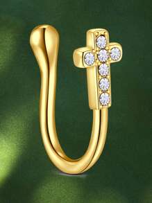 CIZME Fake Nose Ring Multi-Style Nose Rings Butterfly Heart Star Flower CZ African Nose Cuffs Golden/Silvery Golden Faux Septum Nose Rings Clip On Nose Jewelry For Woman Non Pierced Jewelry - Fake Nose Ring - View 40