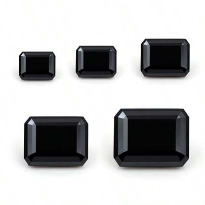 Hurtowa sprzedaż 1CT 5x7mm Moissanite Emerald Cut VVS1 Clarity D Color Black/Champagne Stones, odpowiednia do wyrobu biżuterii, inkrustacja diamentowa