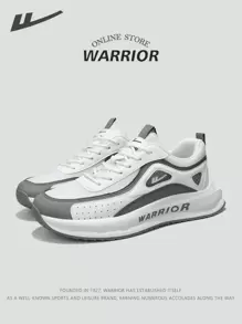 WARRIOR 1 par Zapatillas deportivas casuales de la serie Warrior para hombres, modelo 2025 nuevas, con cordones, suela gruesa, transpirables para uso en exteriores, livianas y suela suave, adecuadas para todas las estaciones
