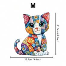 Patchwork Koala / Wall Rat / Patchwork Cat Wooden Jigsaw Puzzle, Exquisite Paper Box, Shaped Puzzle Toy, Unique Gifts For Kids, Asymmetrical Animal Shaped Wooden Puzzle, Art Deco Painting