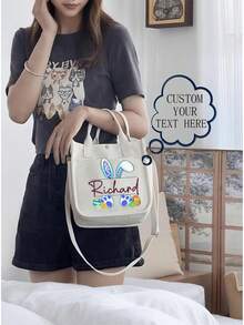 Personalizowana, spersonalizowana torba na ramię z imieniem, personalizowana torba z wieloma kieszeniami, torba na ramię, modna i uniwersalna torebka, to najlepszy prezent dla kobiet, matek, nauczycielek, przyjaciółek, druhen i uczennic. To wyjątkowy, spersonalizowany prezent.