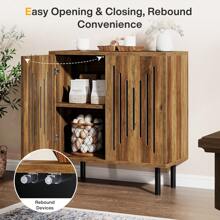 Tribesigns Set Of 2 Sideboard Buffet Cabinet With Storage, 59" Buffet Cabinet Sideboard Cabinet With Doors & Adjustable Shelves, Freestanding Accent Storage Cabinet For Living Room - 質樸棕色 - 查看 5