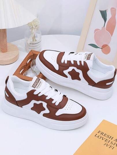 2025 nuevo bajo grueso fondo de las señoras zapatos casuales de tenis, suela de goma antideslizante resistente al desgaste zapatos deportivos casuales, estilo de la universidad con cordones de fondo suave zapatos de tabla, adecuado para todos los días, citas, fiesta, fútbol, deportes, viajes