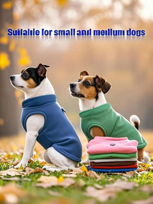 Autumn And Winter Warm Fleece Dogs Clothes Soft Pet Jacket Vest With D-Ring For Small Puppy Cats Coat Chihuahua French Bulldog Pug Costume
