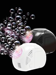Máquina de burbujas automática para niños con operación de un solo botón, portátil y conveniente (Baterías y solución de burbujas no incluidas)