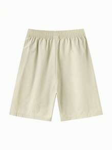 Balabala Pantalones cortos casuales de pierna recta para niños y niñas, cómodos y