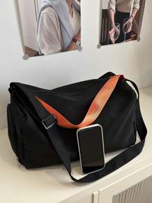 Cross-Border Sports Yoga Backpack, Large Capacity, Lightweight, Short-Distance Storage Travel Bag, Wet&Dry Separation, Waterproof, Suitable For School, Travel, Commute Bag For School School Accessories School Stuff - Black - View 7