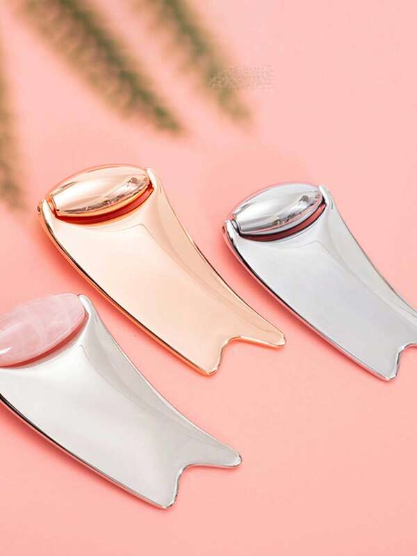 لوح جوا شا من الفولاذ المقاوم للصدأ ثلاثي الأبعاد، أداة تجميل لتدليك الوجه، شد الوجه، نحت الوجه، وتنشيط الأوعية الدموية