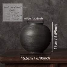 1pc White Ceramic Flower Vase, Retro Style, Suitable For Home Decor, Modern Minimalist Decorative Flower Vase Set, Suitable For Fresh Flowers, Bohemian Style Flower Vase, Luxury Large Flower Vase, Home Decor, Center Decor, Wedding Decor Flower Vase, Best Gift For Friends. Gifts Birthday Graduation - Round Multi-color - View 11