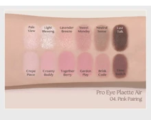 Clio Pro Eye Palette Air,Each Containing 12 Wearable, Eye-Catching Shades In Glitter, Shimmer, And Matte Finishes - 04 Cặp đôi màu hồng - Xem 4