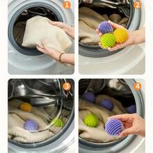 Reusable Anti-Knotting Laundry Balls - Anti-Wrinkle, Anti-Static, Fabric Softener - No Electricity Needed, Machine Washable Safe, Anti-Entanglement/Anti-Wrinkle/Protect Clothes/Dresses/Shirts/Gowns/Sweaters/Pants