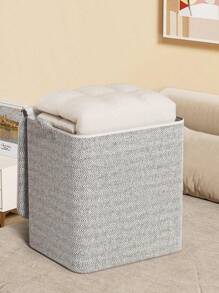 1 PIEZA Caja de almacenamiento de ropa portátil y eficiente de gran capacidad con tapas, cajas de almacenamiento de tela con tapas con cremallera y asas, organizadores de armario para ropa, juguetes, libros, resistente y ahorra espacio, decoración moderna para el hogar, cubos de almacenamiento plegables para estantería, sala de estar, dormitorio.