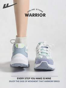 WARRIOR Warrior Comfortable Street Style Chunky Shoes For WomenSpring And SummerLightweight Comfortable Breathable Running Shoes Modest Style Casual Yet Sleek Sneakers Applicable Throughout The Year Wear-Resisting All-Day Wear Training Sneakers Little White Shoes