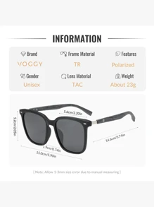 VOGGY VOGGY Fashion Minimalist Retro Lightweight Extra Large Metal TR Polarized Decorative Glasses, For Men And Women, Suitable For Sports, Driving, Outdoor, Cycling, Fishing, Holiday, Travel, Party, Decoration, Gift For Summer Beach Vacation,Outdoor,Travel