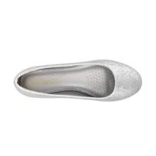 Women's Sole-Simple Ballet Flat - Silver - View 8