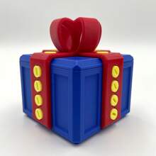 1 个恶作剧礼品盒 - 带螺丝的空心 3D 打印盒，创意恶作剧礼品盒，有趣的硬币礼品容器，适合节日、家庭装饰、圣诞节、生日、情人节（以未组装零件的形式收到） - 彩色 - 查看 2