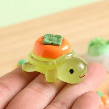1set/10pcs/20pcs/30pcs/50pcs/100pcs 3D Resin DIY Jewelry Accessories Cartoon Fruit Turtle, Creative Hair Accessories, Keychain, Car Decor