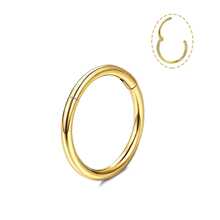 1 pieza Anillos para la nariz clicker bisagra de acero quirúrgico 18G 16G, aros cartílago hélice Daith trágus para mujeres y hombres, 6 mm, 8 mm, 10 mm