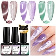 FOUR LILY 三件套磁性猫眼凝胶指甲油套装，红棕色，可卸除，UV/LED持久，沙龙品质，快速磁吸效果，轻松居家美甲 - 彩色 - 查看 13