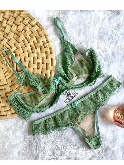 Conjunto Tule Rebeca Invisível Super Sexy Luxo Transparente CJTR014