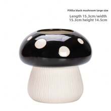 1pc Creative Resin Mushroom Shaped Vase Ornament Home Decorative Craft For Furniture Desktop Decoration