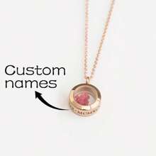 个性化纪念品项链独特手工珠宝纪念礼物火葬珠宝周年纪念礼物宠物遗失狗骨灰盒 - 玫瑰金 - 查看 1