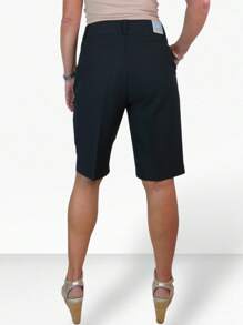 Paulo Due Smart Pleated Tailored Shorts - Black - View 2