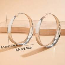 1 paire de boucles d'oreilles à cerceaux d'été mode exagérées et brillantes pour femmes, polyvalentes pour un usage quotidien, festif et assorti