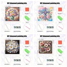 1pc DIY Fantasy Floral Pattern Diamond Painting Kit With Unique Diamonds, Crystal Canvas Wall Art, Suitable For Home Decor Or Unique Birthday Gift