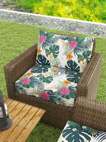 1pc Outdoor Printed Sofa Cushion Cover, Rainforest Leaf Pattern Sofa Slipcover, High Elasticity Dust-Proof Washable Minimalist Modern Sofa Cushion Cover For Living Room Bedroom, All Season