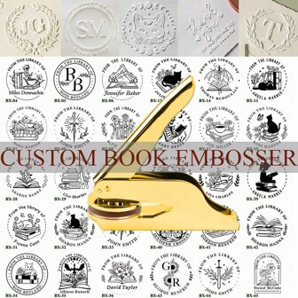 1 st anpassad präglare, personlig bokpräglare, bokpräglare, anpassad bokpräglare, present till bokälskare, papperspräglare - guld, dekorativ, återanvändbar, multifunktionell, modern, färgglad klient, studenter, för företag/arbete/kontor, för skolan, skolmaterial, för tonåringar, högstadieelever, mellanstadieelever, gymnasieelever, högskolestudenter, universitetsstudenter, förstaårsstudenter, andraårsstudenter, årskurs 1-10-studenter