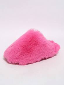 Men And Women's Fuzzy Scuff Slippers Memory Foam Winter House Slippers Bedroom Shoes Scuff Indoor Warm Slip On Soft Comfy Memory Foam Non-Slip Indoor House Shoes Faux Fur Slip Ons Faux Fur Slip Ons, Fluffy House Slippers For Women With Non-Slip Sole, Soft Plush Indoor Slippers - 粉色 - 查看 6
