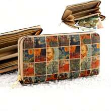 Poșetă ocazională Femei Portofel lung retro Suport card Portofel clasic pentru telefon Portofel mic de modă Portofel ușor Poșetă scurtă Organizator cu fantă pentru card Portofel Boho Portofel multifuncțional Poșetă mare Poșetă practică multistrat Portofel drăguț pentru doamnă/pentru femeie absolventă/pentru studenți Afaceri/navetă/muncă/birou Pentru carte de credit/carte de identitate/bani/numerar/carte de pașaport Moda vintage portabil Multifuncțional